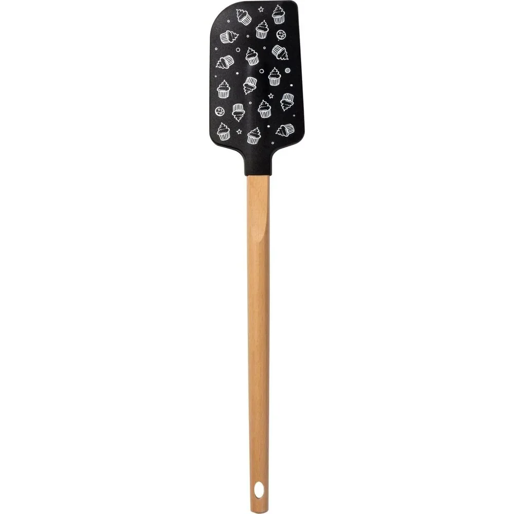 Let’s Bake Stuff and Watch Movies Silicone Spatula with Wooden Handle | Heat Re